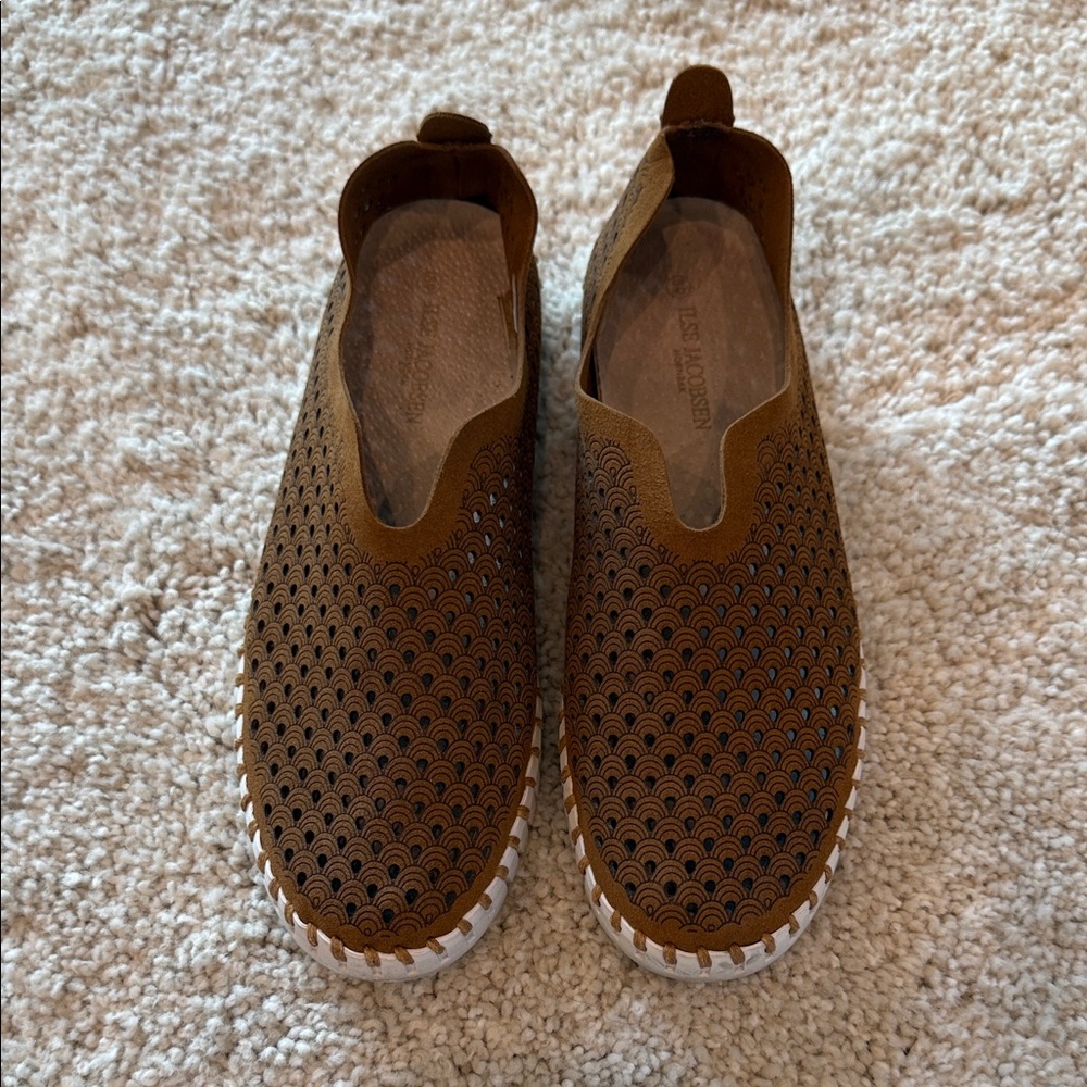 Ilse Jacobsen Brown Slip-On Kids Sneakers